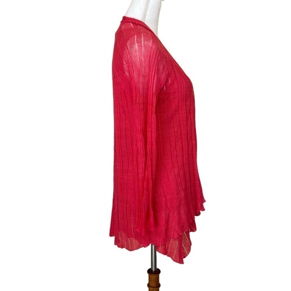 Eileen Fisher linen/silk lightweight sweater set, coral, extra small, classic - Picture 2 of 8
